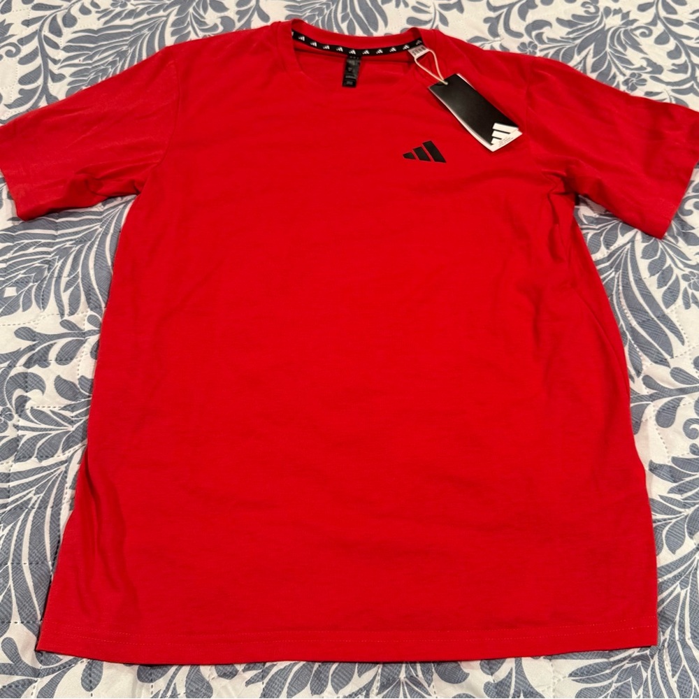 Adidas Men's Bold Red Short Sleeve Tee